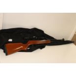 A SMK .22 air rifle with scope in good condition. collection only