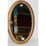 A vintage gilt framed mirror 75cm x 50cm collection only