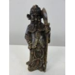 A carved stone Chinese figure (sold as seen)