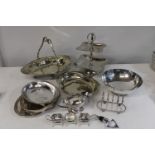 A collection of vintage silver plated ware including Mappin & Webb etc