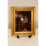 A vintage gilt framed Crystoleum