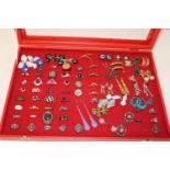 A case of assorted costume jewellery