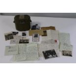 A WW2 German mess tin & collection of field post letters etc