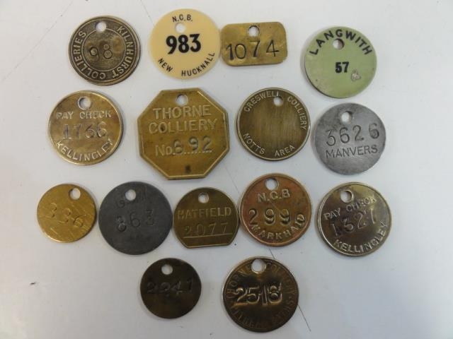 Fifteen Colliery mining pit tokens