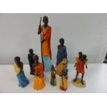 A job lot of assorted Soul Journey figures tallest 38cm including a large limited edition one