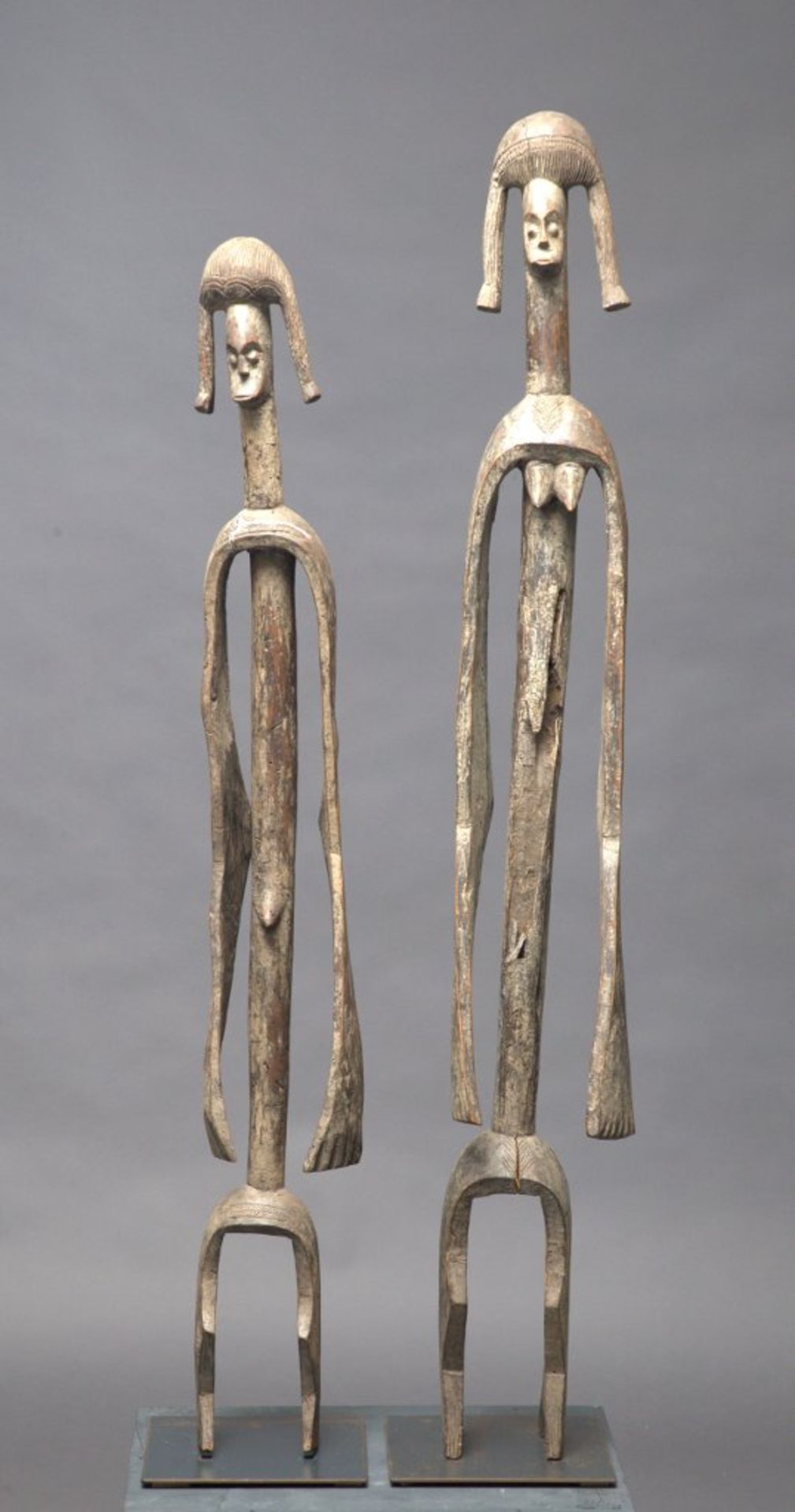 Paar Schutzfiguren der Mumuye.