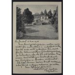 Postkarte von August Gruber Lindenhof (Lindau) an Maria Ludwiga und Ferdinand Pius von Bourbon-