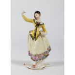 Lalagé. Polychrom staffierte Figurine aus der italienischen Komödie von Bustelli. Nymphenburg, 20.