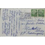 Vier Postkarten an Prinzessin Uracca von Bourbon-Sizilien (1913 - 1999), Tochter der Maria Ludwiga