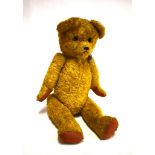 Großer Teddybär. Mohair gelb. H ca. 85 cm
