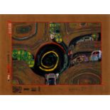 Friedensreich Hundertwasser. 1928 Wien - 2000 an Bord der Queen Elisabeth 2 vor Brisbane. Handsign.,