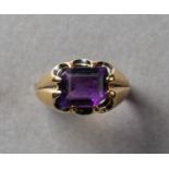 Amethystring. Fassung 14 ct. GG. 6,2 g