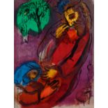 Marc Chagall. 1887 Witebsk - 1958 St. Paul-de-Vence. David und Absalom. Farblithographie aus Bibel