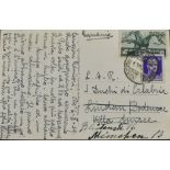 Postkarte von Lucia Maria Raniera, Prinzessin von Bourbon-Sizilien (1908 - 2001), Tochter der