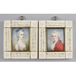 Paar Miniaturen: W.A. Mozart und seine Braut