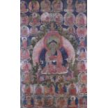 Thangka mit Darstellung des Buddha Shakyamuni