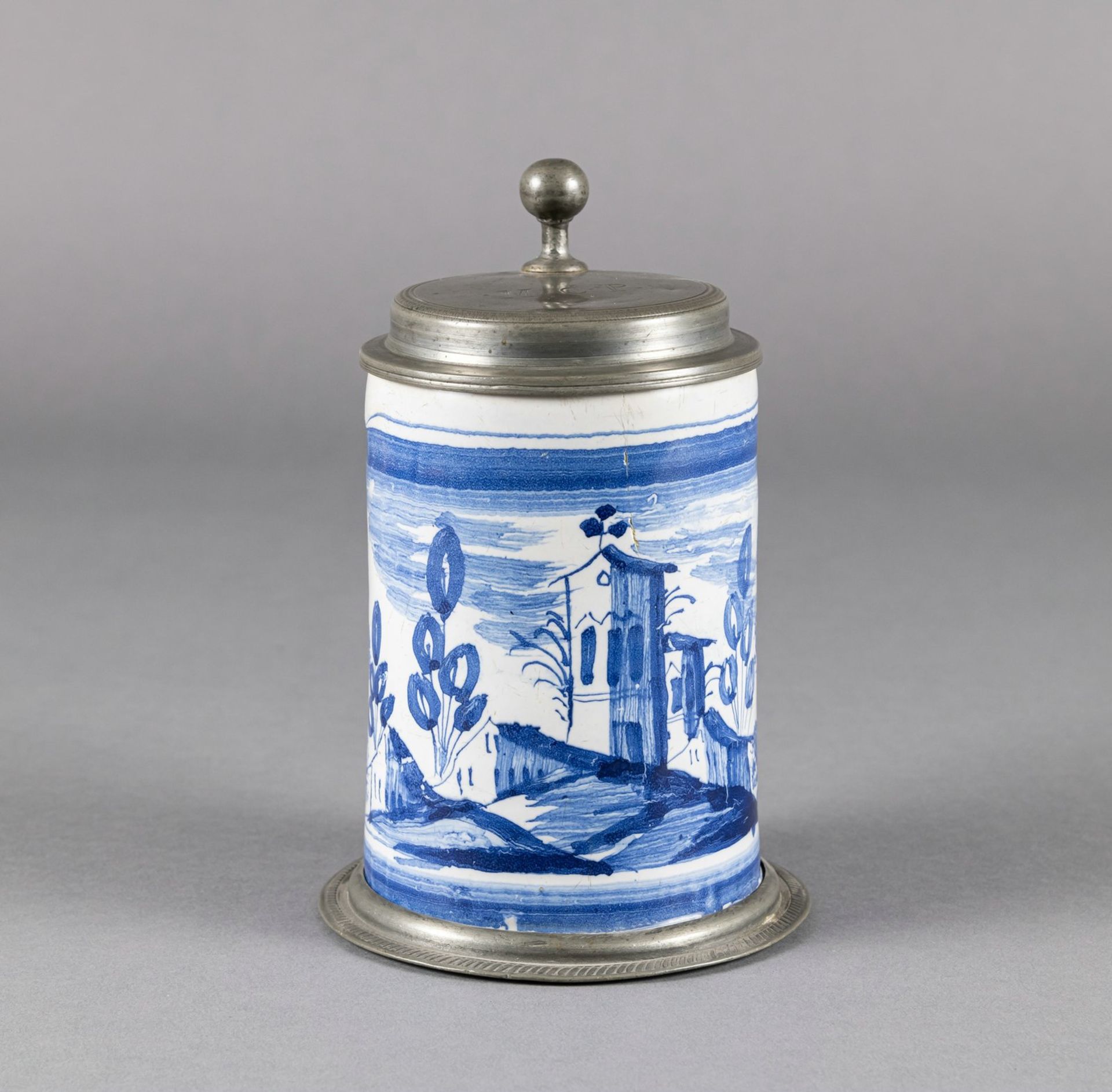 A NUREMBERG FAIENCE TANKARD - Image 2 of 8