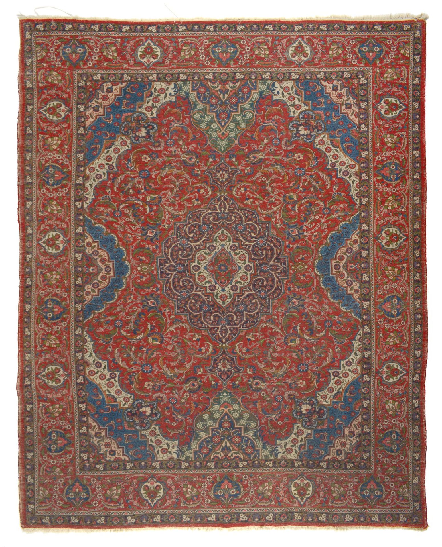 A SEMI-ANTIQUE TABRIZ CARPET - Image 7 of 7