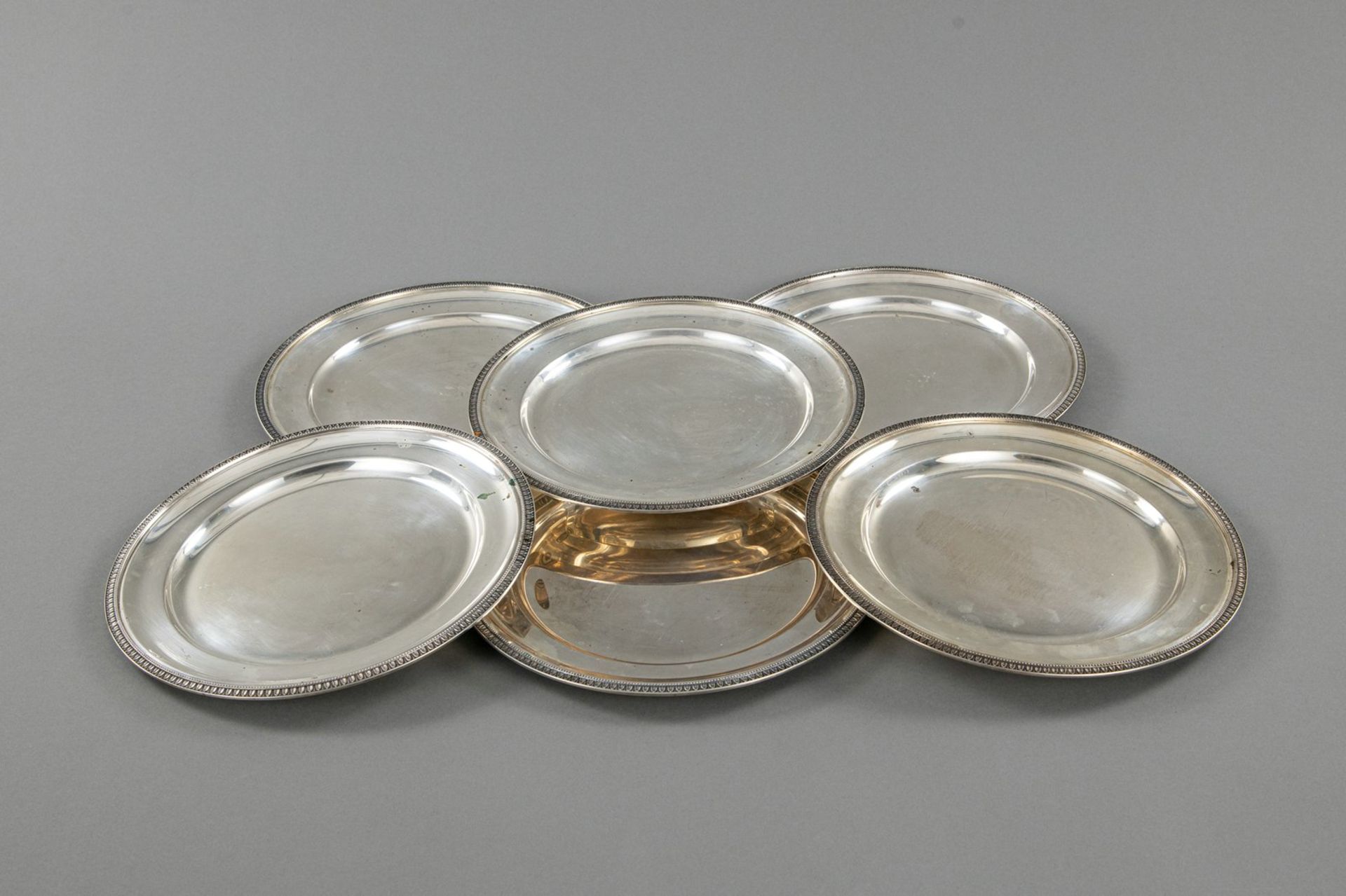A SET OF SIX SILVER PLATES - Image 4 of 5
