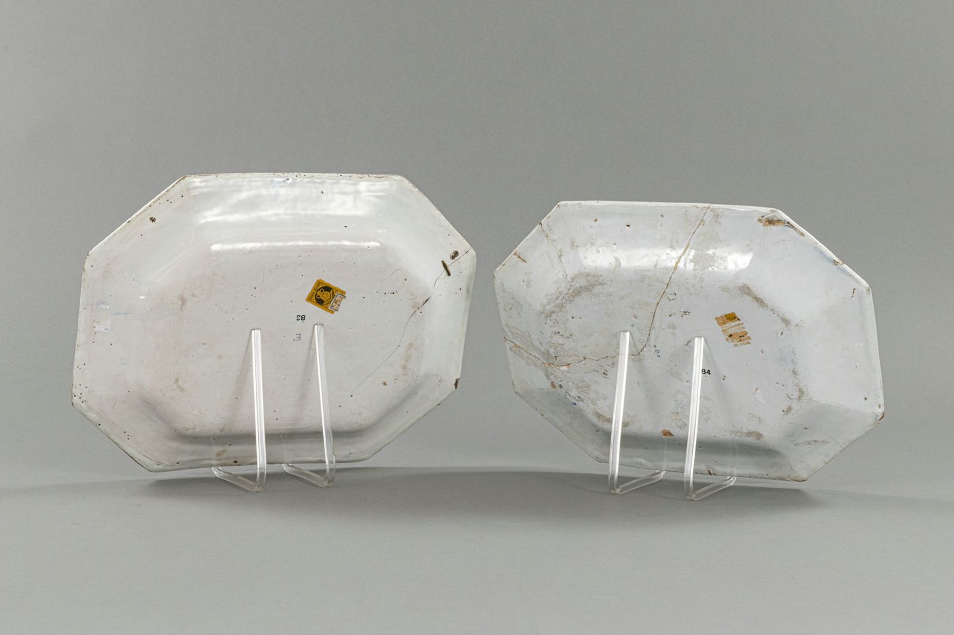 TWO FAIENCE SERVING DISHES, - Image 2 of 3