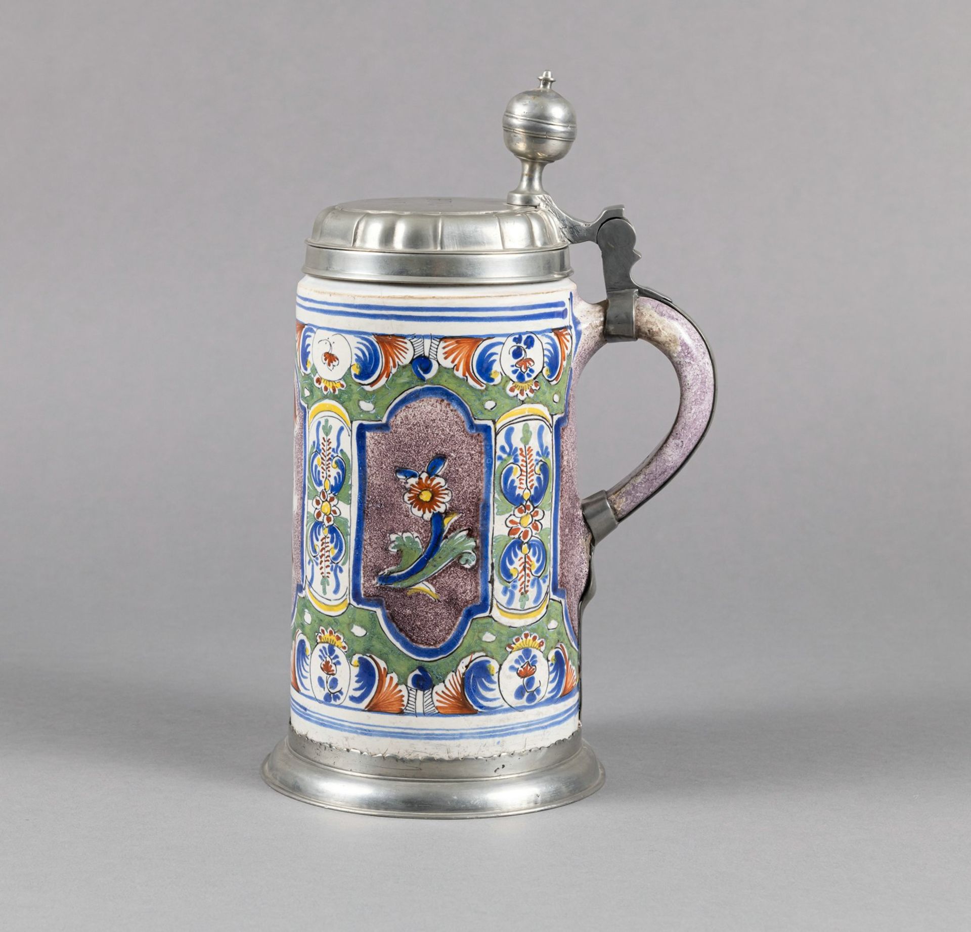 A BIG ERFURT FAIENCE TANKARD - Image 3 of 7