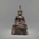 Sitzender Buddha aus Bronze