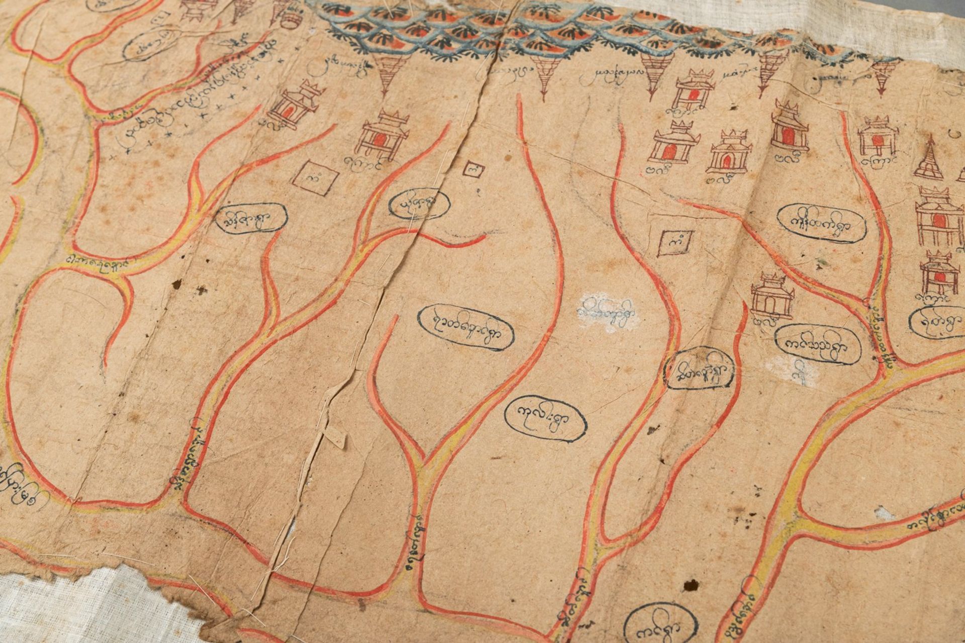 A HANDSCROLL DEPICTING A MAP - Image 2 of 2