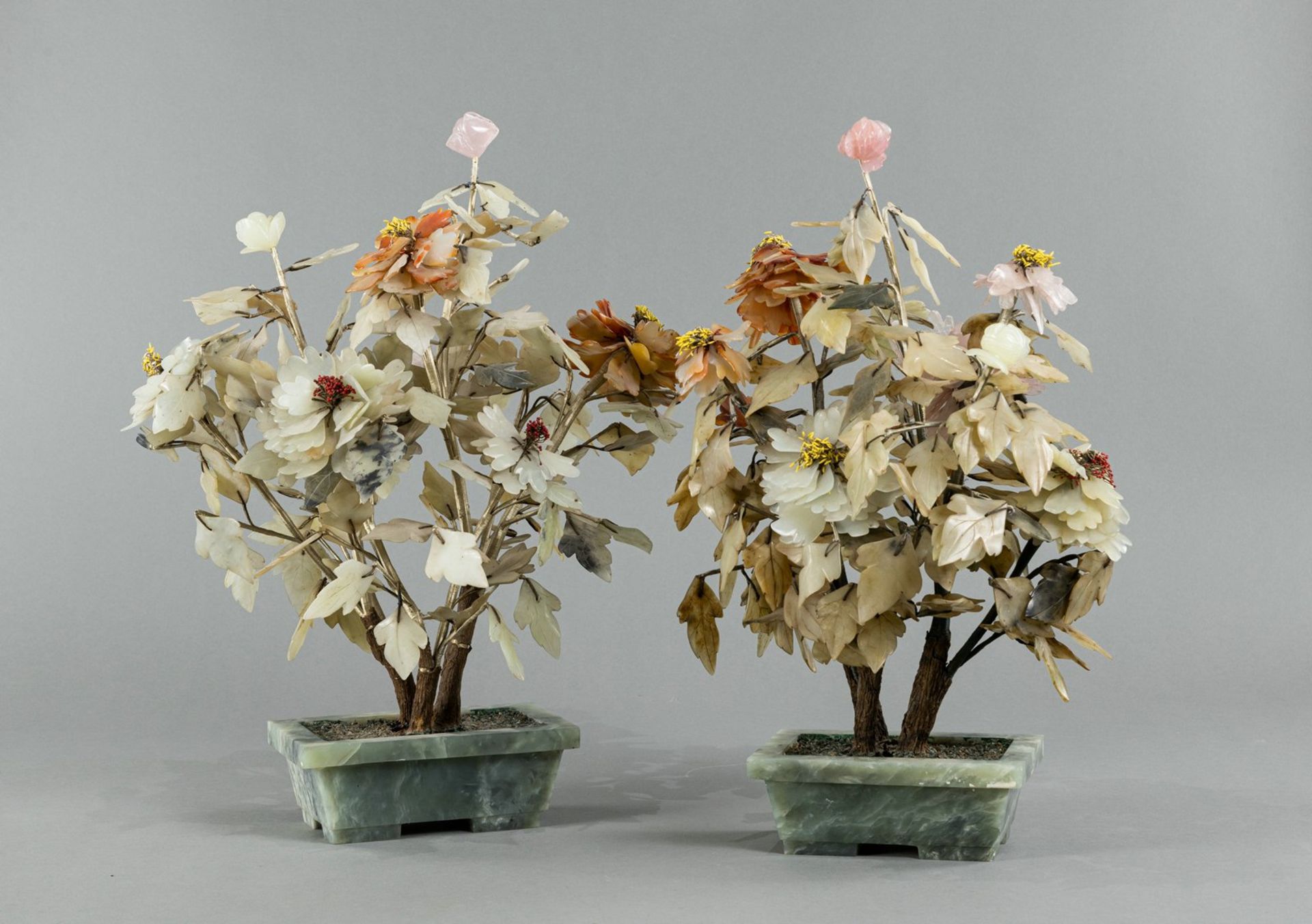 TWO SMALL JADE TREES - Image 2 of 5