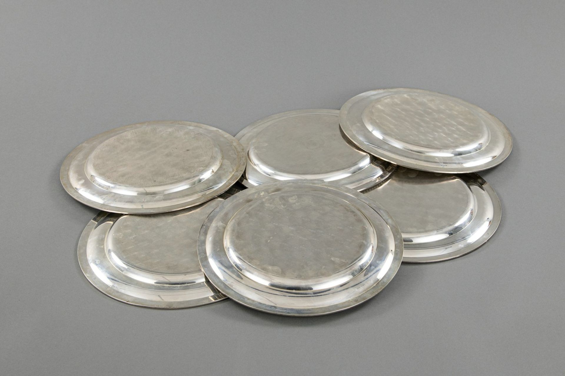 A SET OF SIX SILVER PLATES - Image 3 of 5