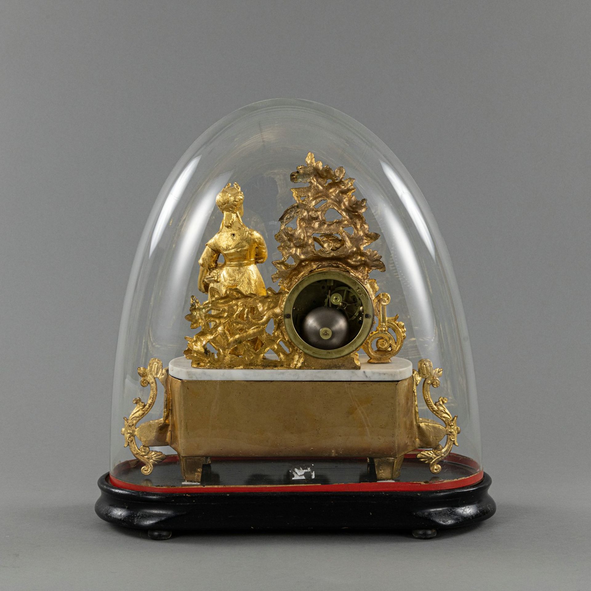 MANTLECLOCK WITH GLASS COVER, - Image 3 of 10