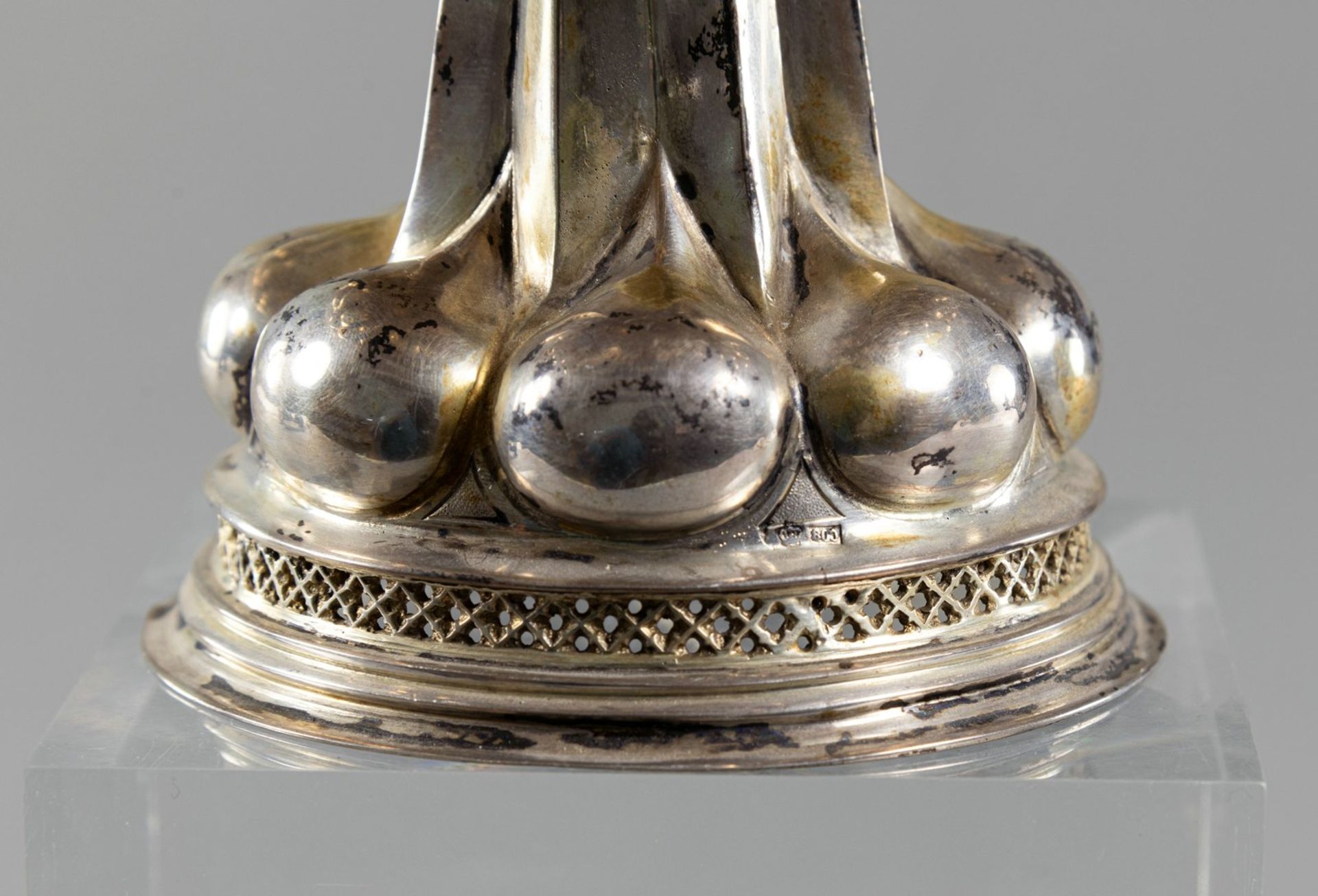 A GOTHIC STYLE SILVERGILT CENTRE PIECE - Image 6 of 6