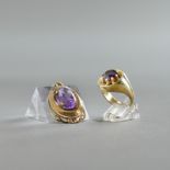 Ring und Anhänger mit Amethyst