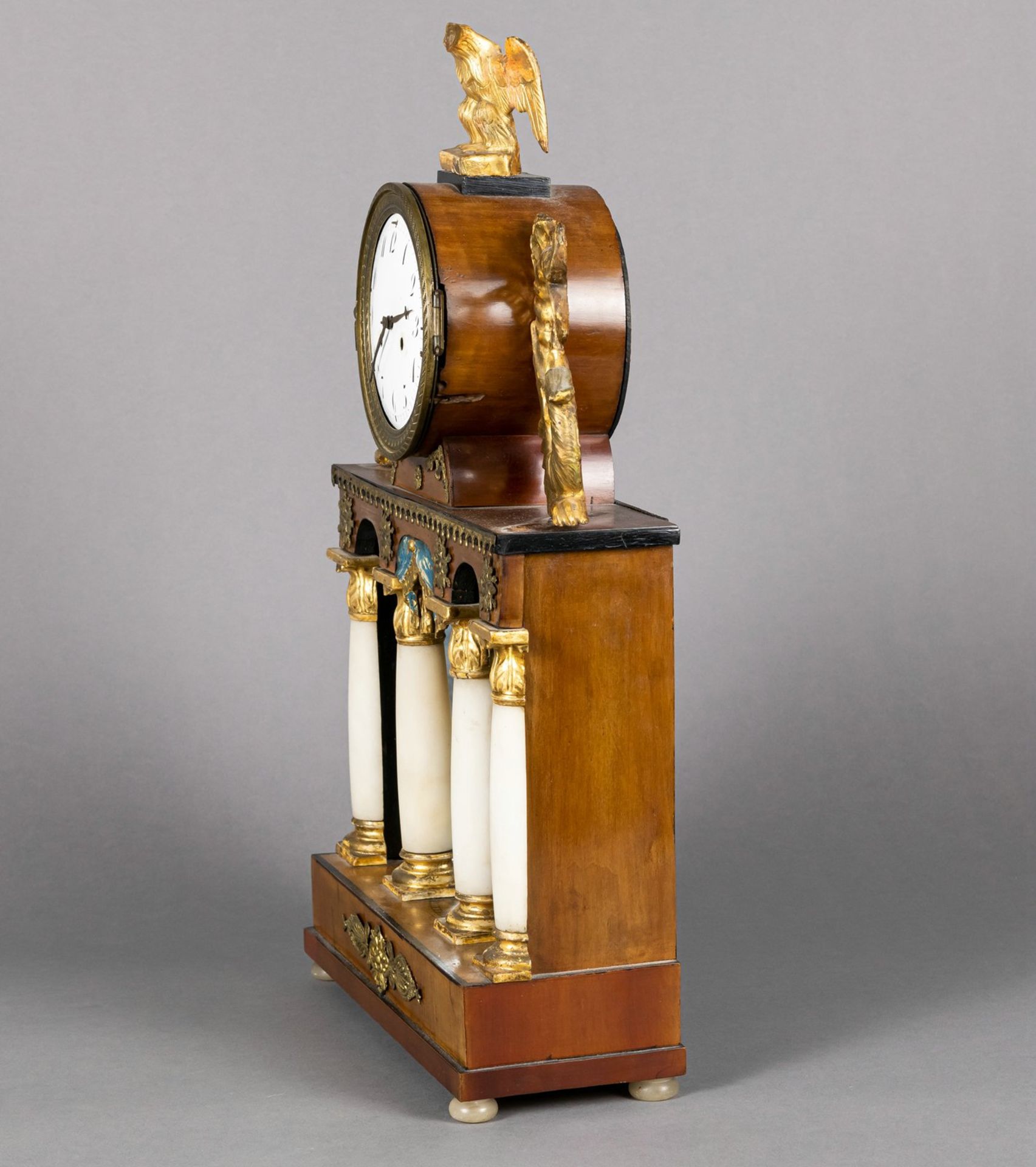 AN AUSTRIAN BIEDERMEIER PORTAL CLOCK, - Image 4 of 4