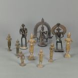 Gruppe von zehn Bronzefiguren
