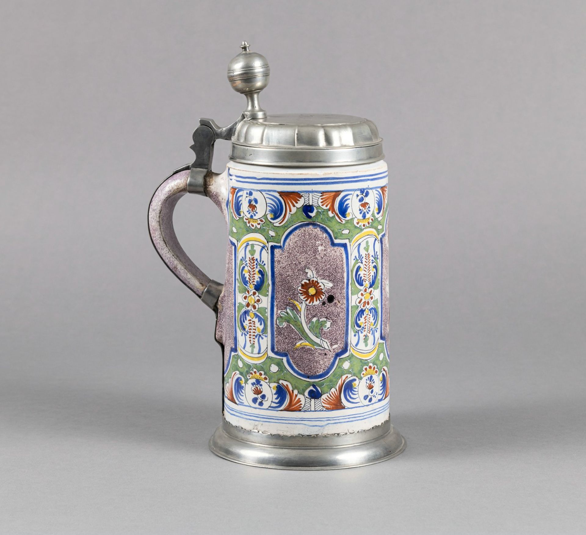 A BIG ERFURT FAIENCE TANKARD - Image 2 of 7