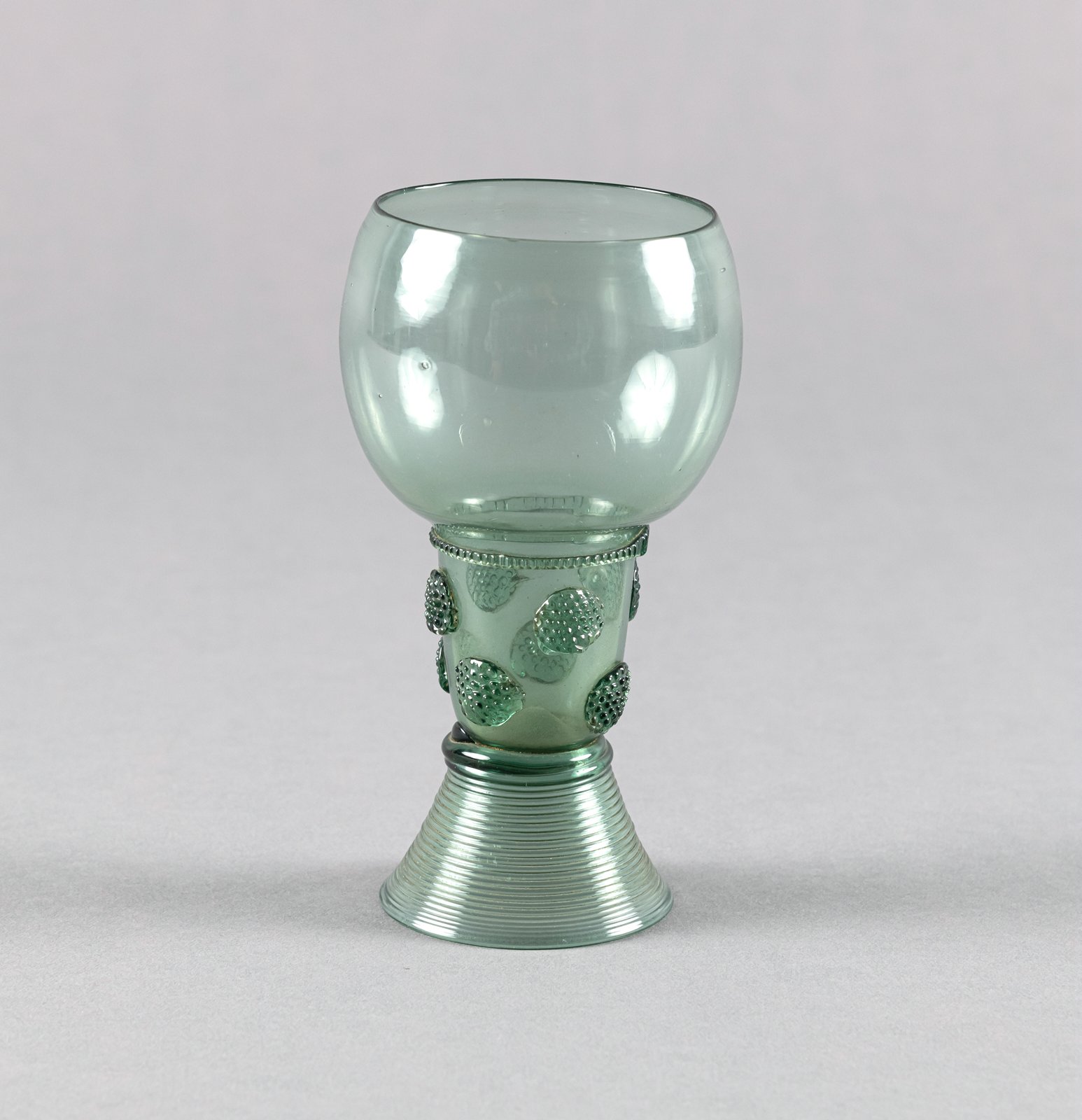 A GERMAN GLASS RUMMER, - Image 2 of 5