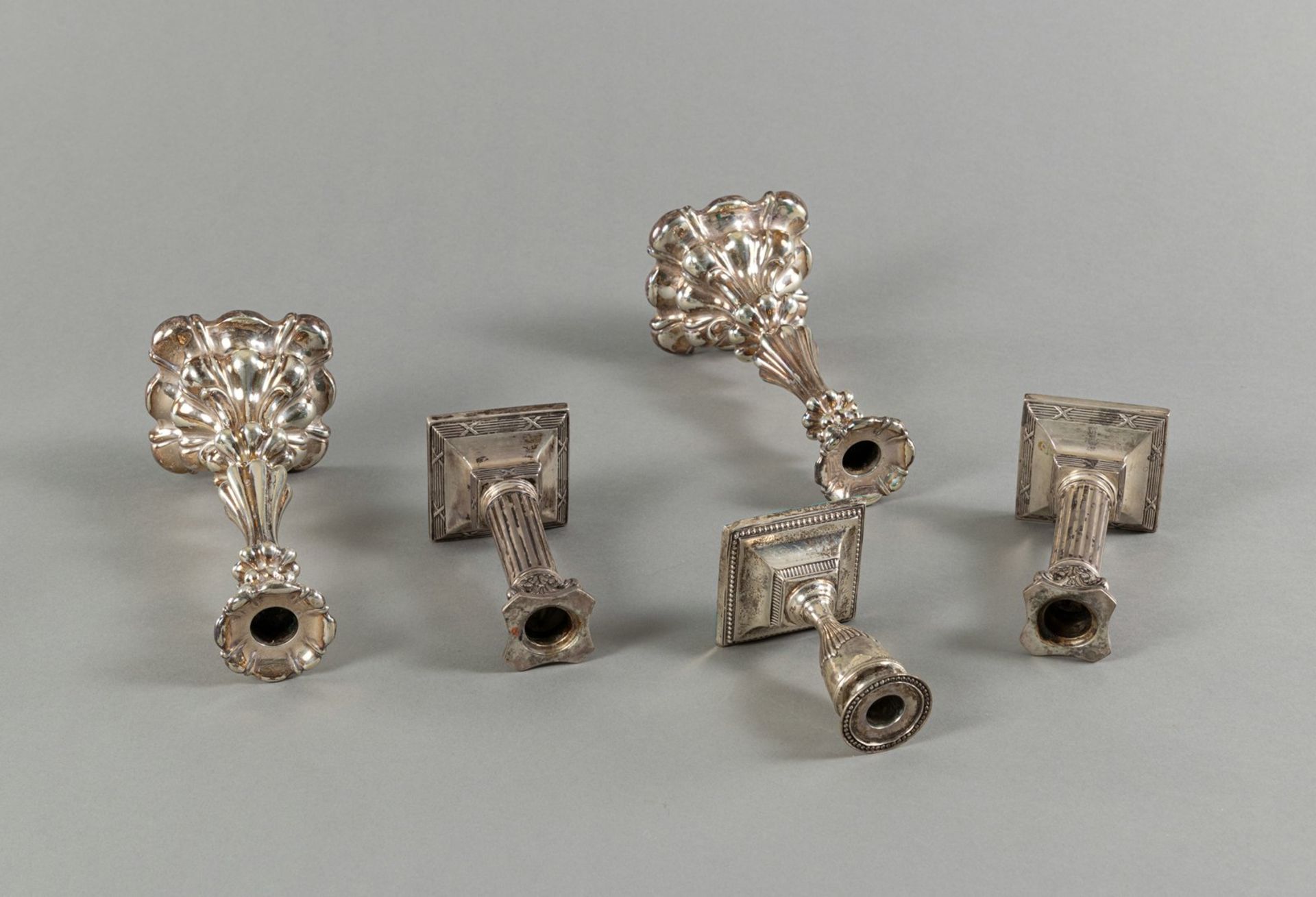 FIVE SILVER CANDLESTICKS - Image 6 of 7