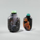 Zwei Snuffbottles aus Achat