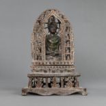 Bronze des Buddha mit umschließender Mandorla