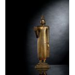 Stehender Bronze-Buddha Shakyamuni