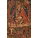 Thangka mit Darstellung des Padmasambhava