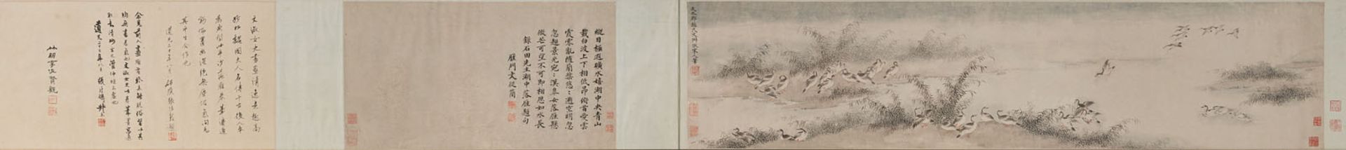 A PAINTING OF GEESE IN THE STYLE OF WEN CHU (1593-1634) - Image 13 of 14