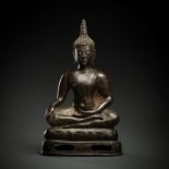 Bronze des Buddha auf einem Lotos