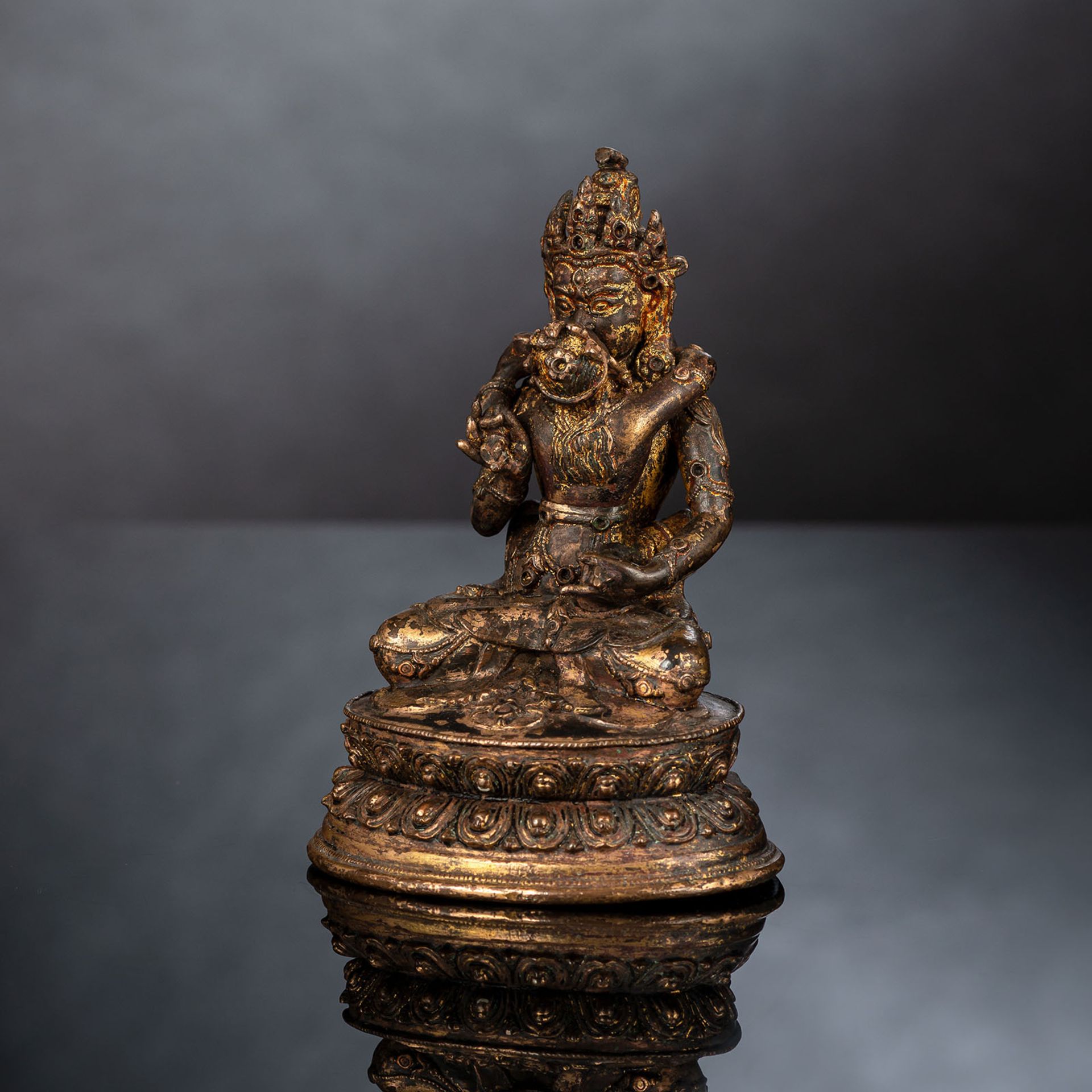 A FINE GILT-BRONZE FIGURE OF SAMVARA