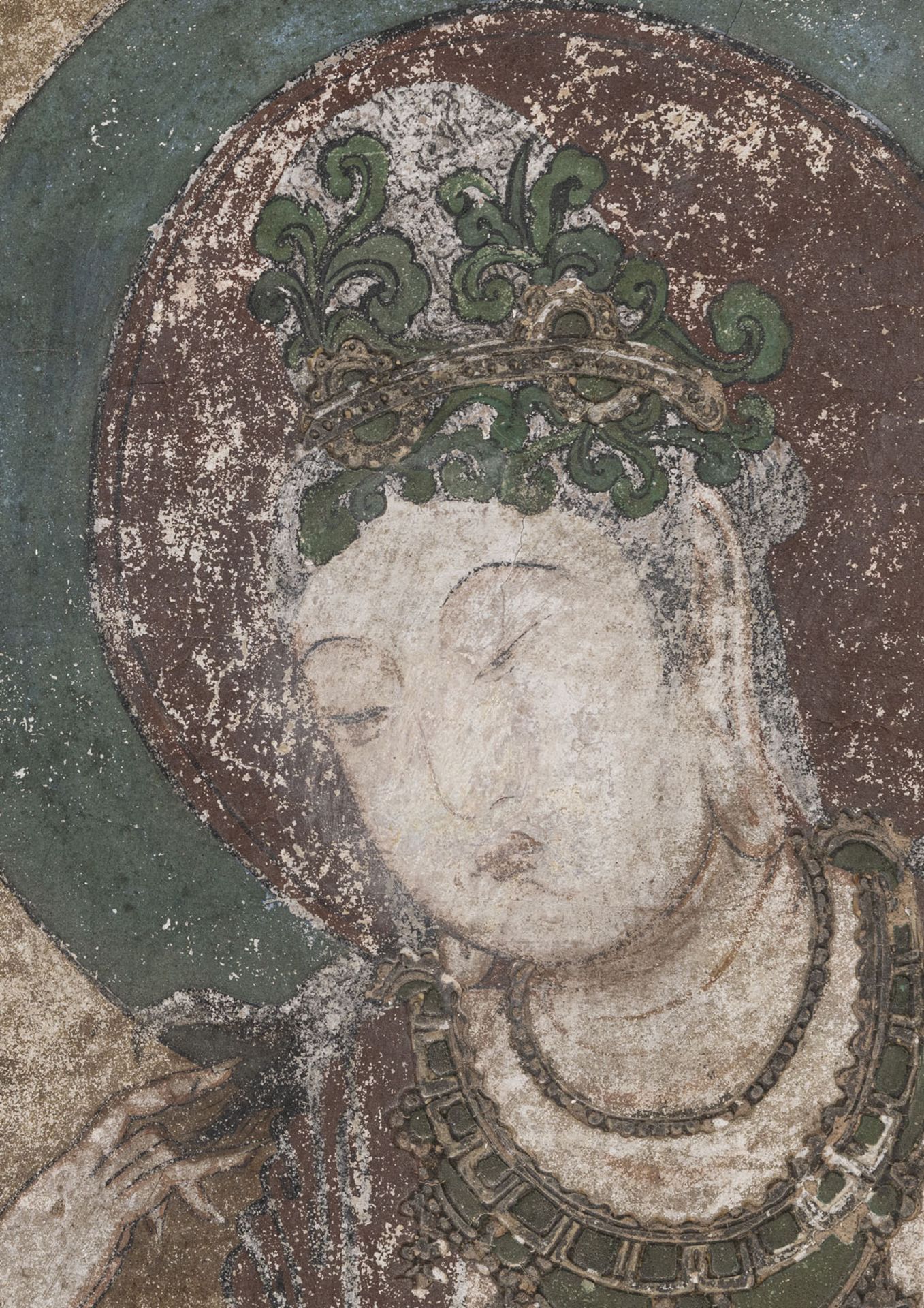 A RARE STUCCO PAINTING OF GUANYIN - Image 2 of 9