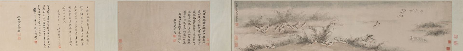 A PAINTING OF GEESE IN THE STYLE OF WEN CHU (1593-1634)