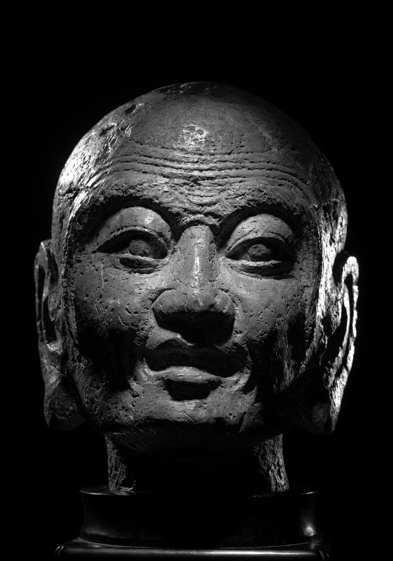 A RARE STONE HEAD OF PROBABLY KASYAPA - Image 6 of 6