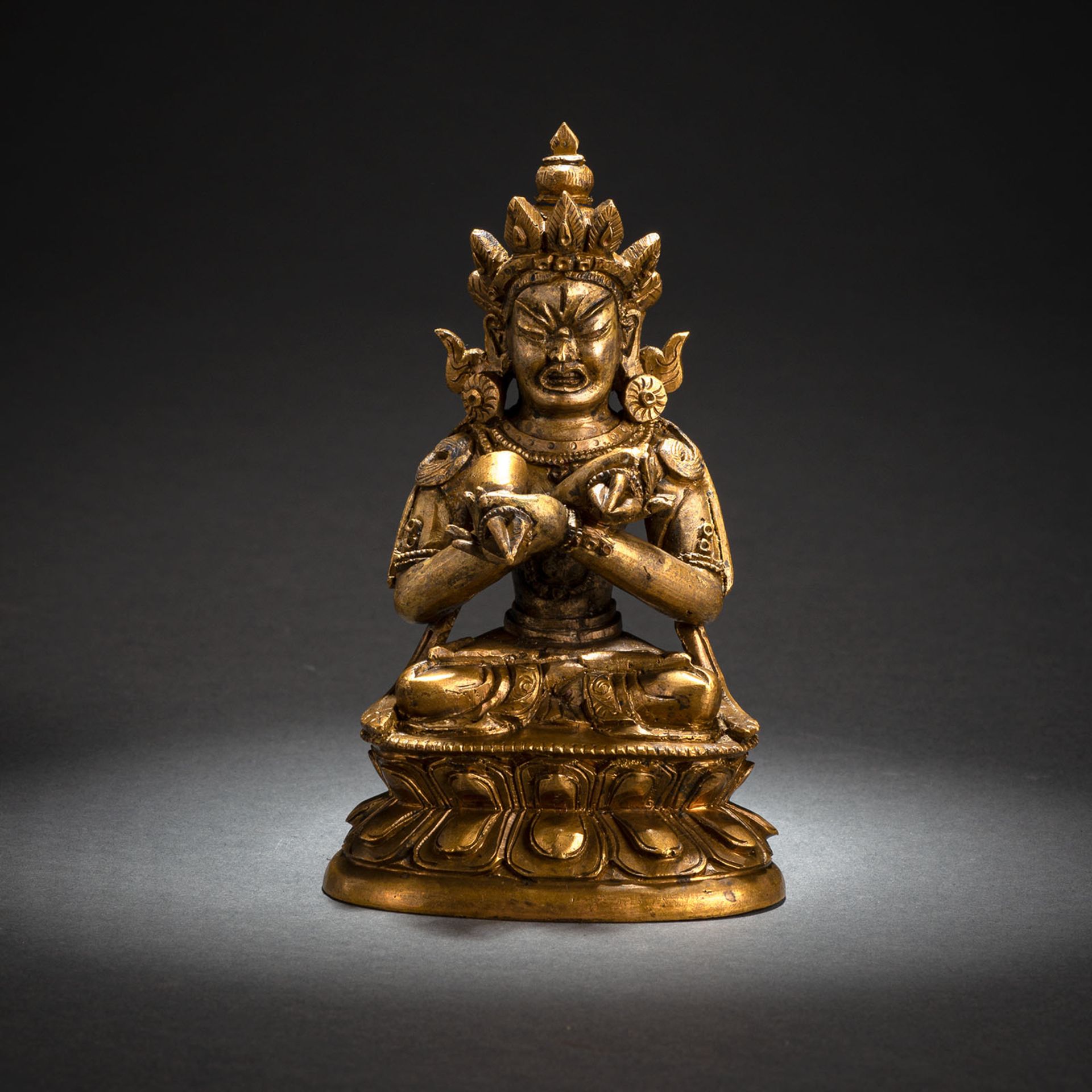 A BRONZE FIGURE OF SAMVARA