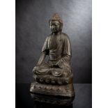 Bronze des Buddha Shakyamuni im Meditationssitz