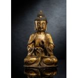 Feine feuervergoldete Bronze des Buddha Shakyamuni